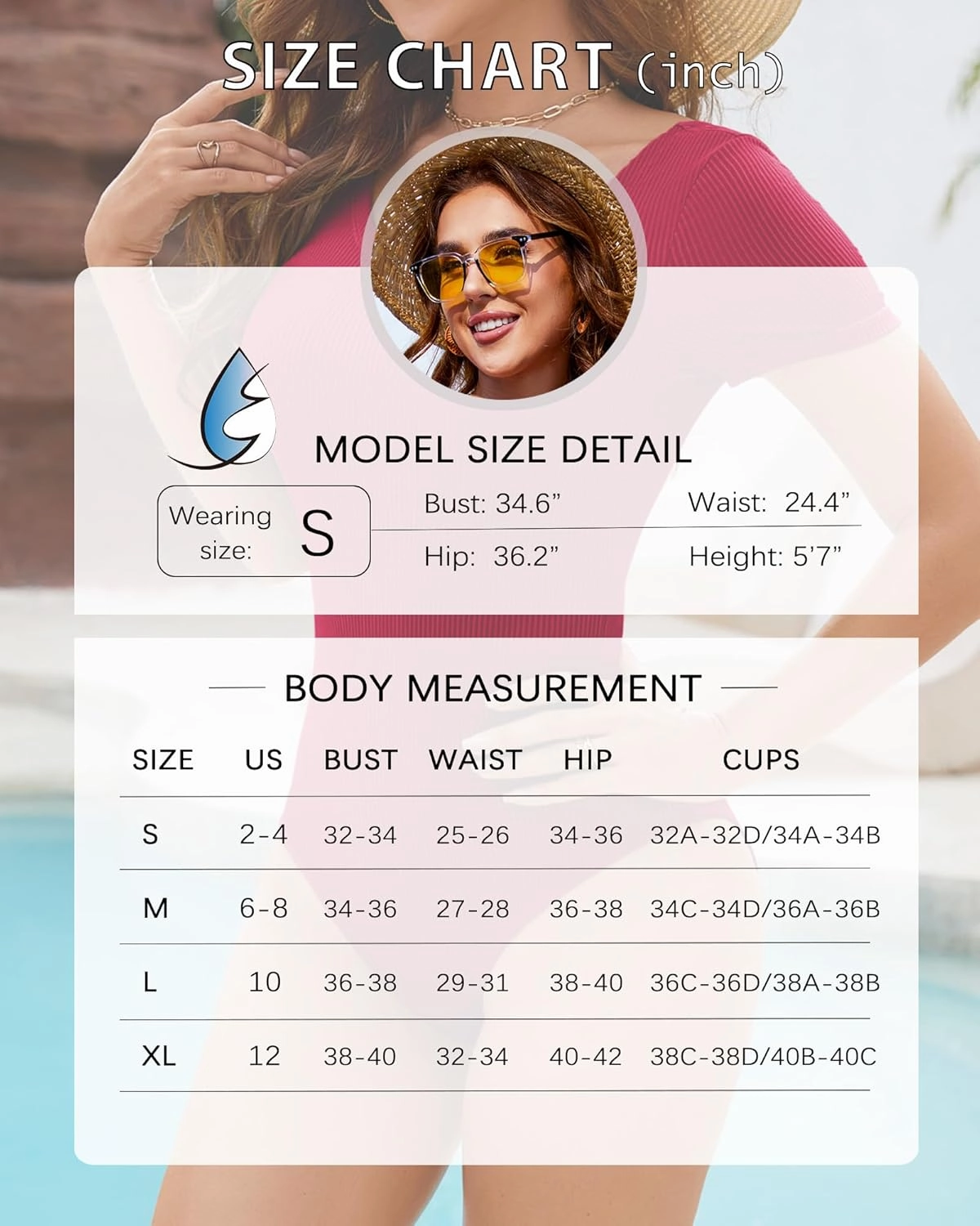Tummy Control Swimsuits for Women Ribbed One Piece Bathing Suit Full Coverage Retro Short Sleeve Black Swim Suit