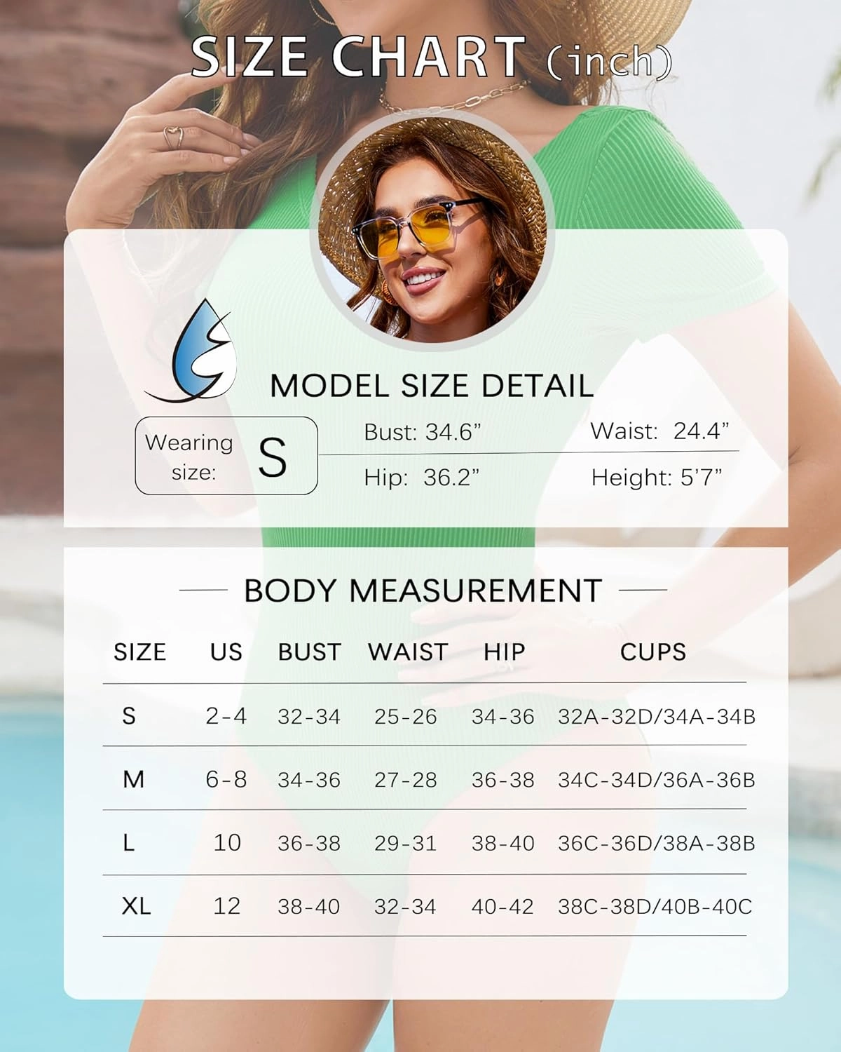 Tummy Control Swimsuits for Women Ribbed One Piece Bathing Suit Full Coverage Retro Short Sleeve Black Swim Suit