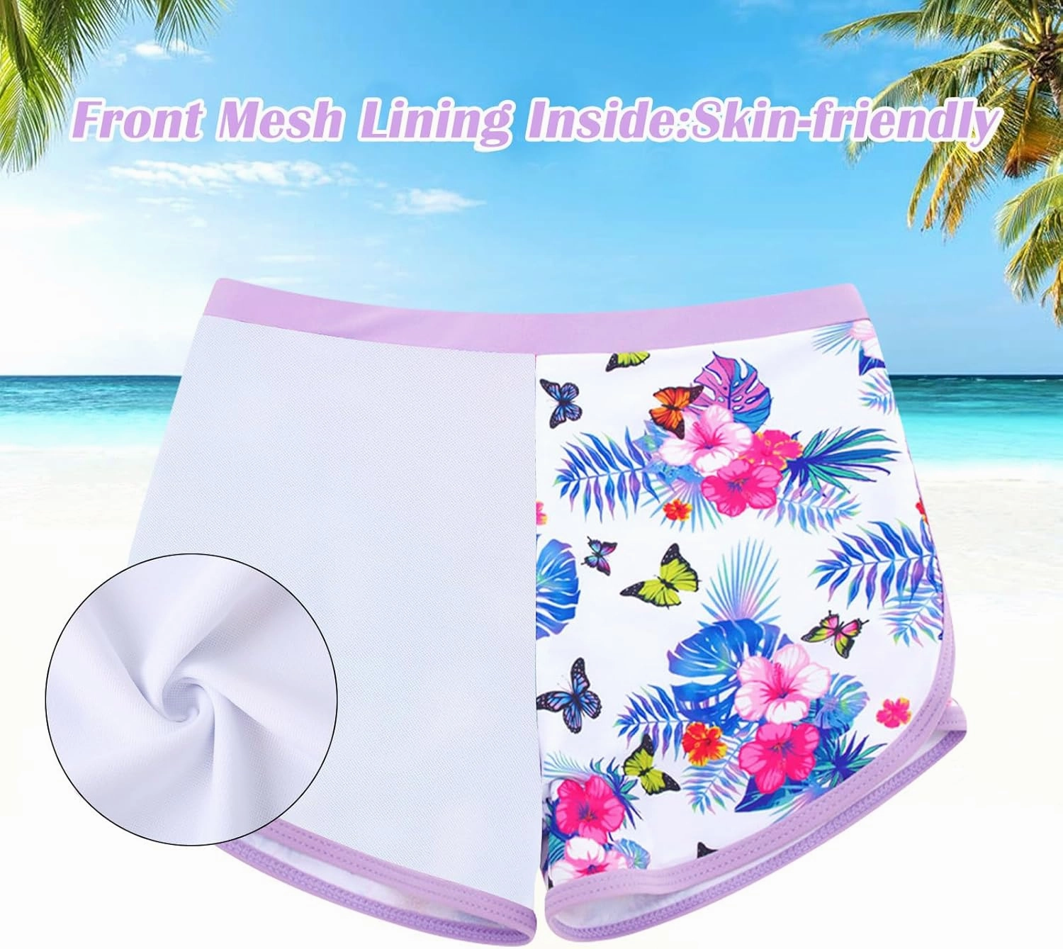 TUONROAD Girls 2 Pieces Rash Guard Swimsuit Long Sleeve Tankini for 4-10 Years
