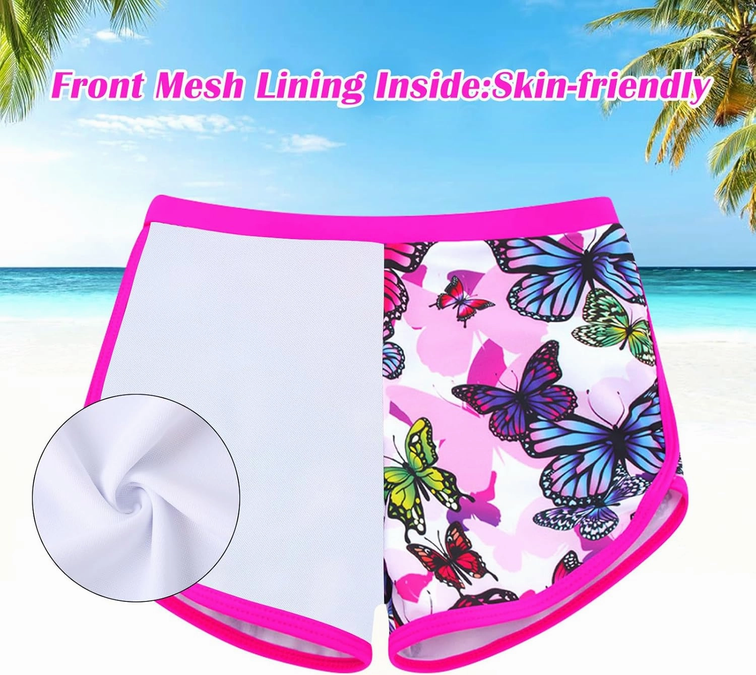 TUONROAD Girls 2 Pieces Rash Guard Swimsuit Long Sleeve Tankini for 4-10 Years