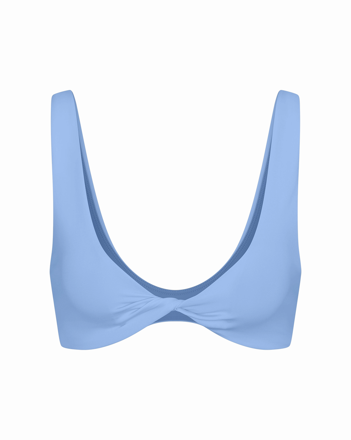 Twisted Plunge Top - Blue Skies