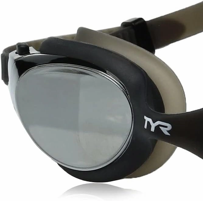 TYR Adult Vesi Mirrored and Non-Mirrored Swimming Goggles with Wide Peripheral Range, Anti Fog, No Leak, and Quick Adjust