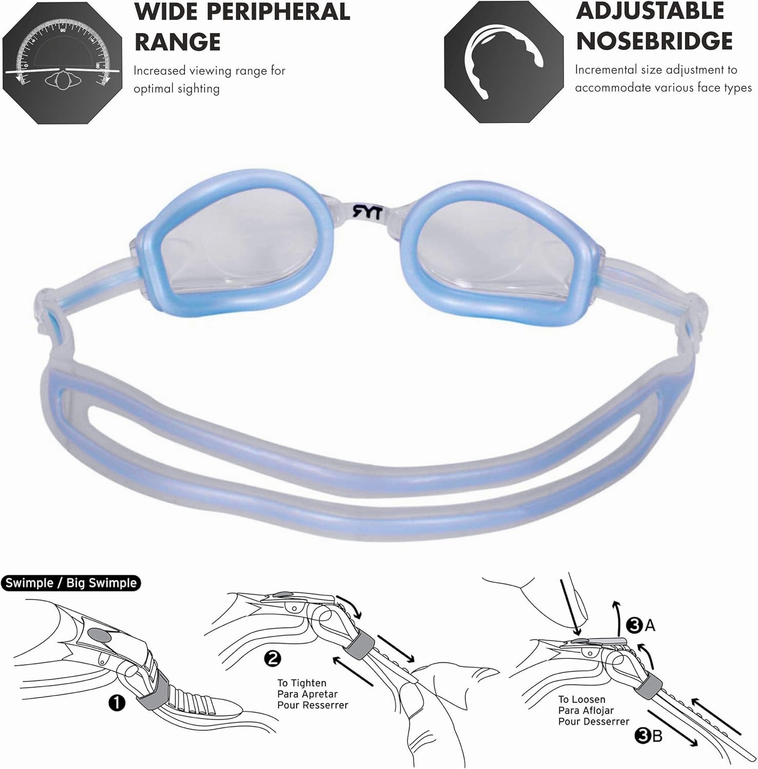 TYR Femme T-72 Petite Performance Goggle