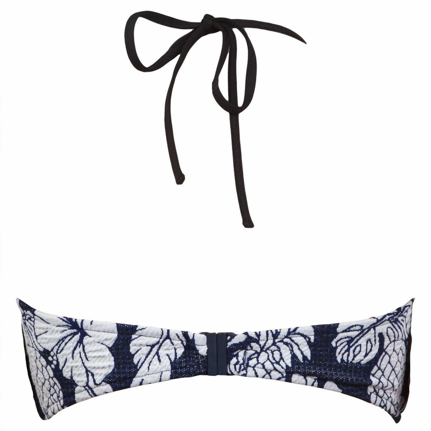 U Tube Bandeau Bikini Top In Royal Horizon