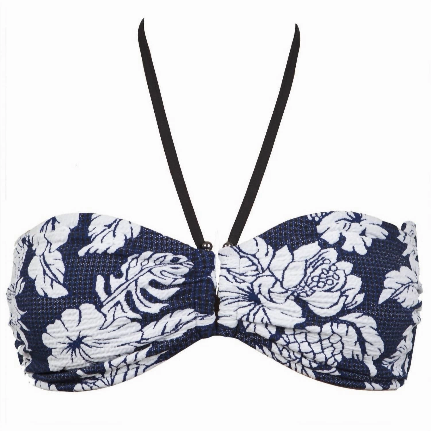 U Tube Bandeau Bikini Top In Royal Horizon