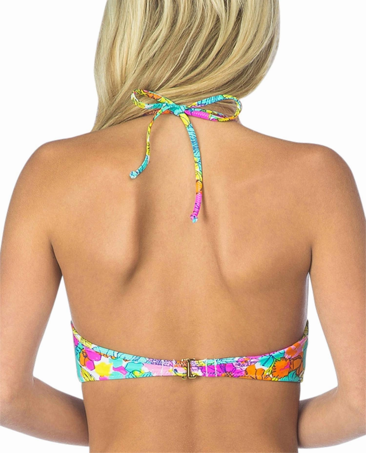 Underwire Push Up Ruffle Bralette Bikini Top In Fleur To Love