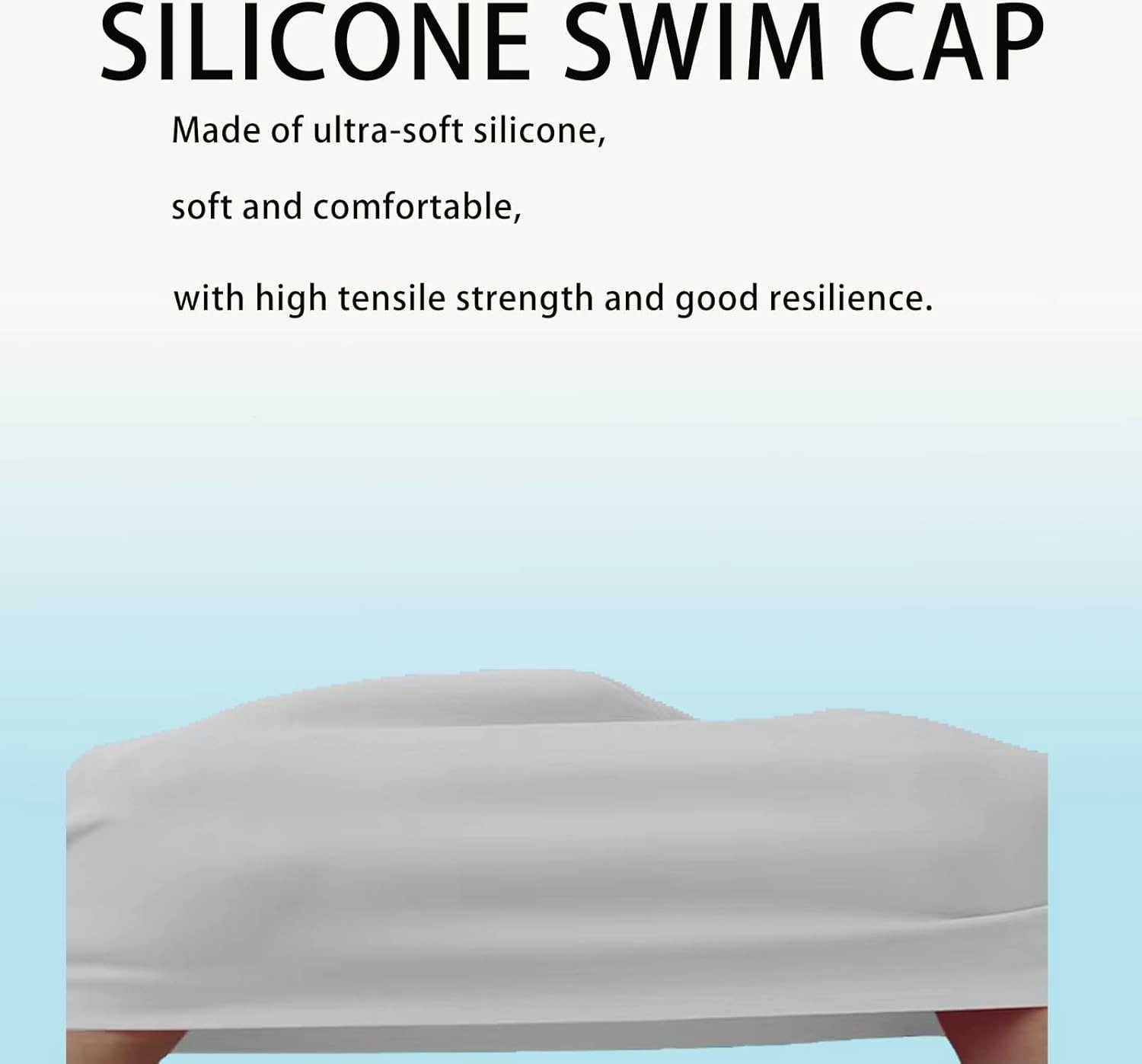 Unisex Classic Swim Cap, Soft Silicone, Unisex, Flexible, Waterproof, Intensive Training, Comfortable, Non-Slip