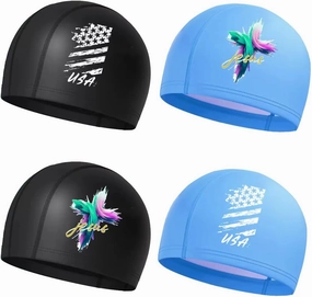 Unisex Swim Cap for Adult Non Slipping Long Hair Cloth Swim Hat for Swimming Cap for Women Men with Lucky Elegant Motifs of Jesus
