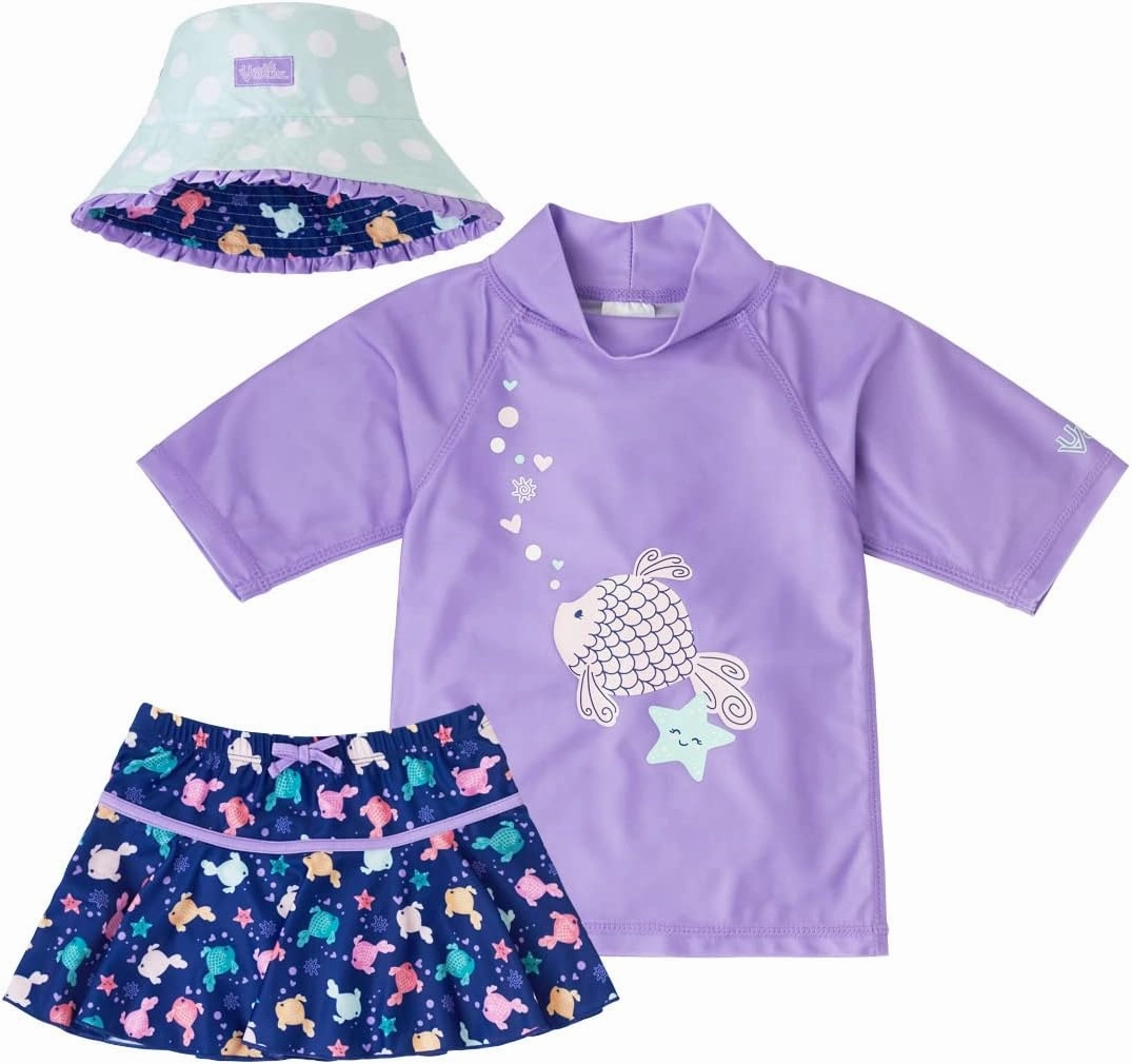 UV SKINZ UPF 50  Girls' 3-Piece Swim Set