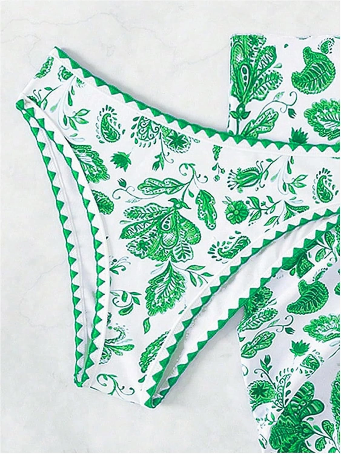Verdusa Women's 3 Piece Floral Strapless Bikini Set Backless Bandeau Swimsuits with Cover Up Skirt