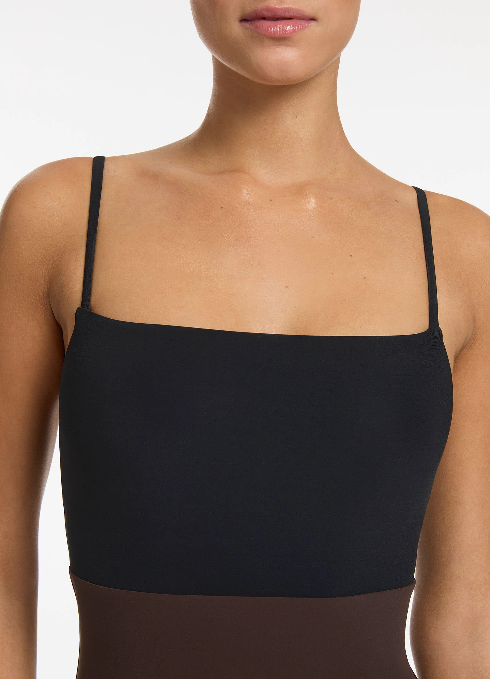 Versa Tank One Piece - Black/Chocolate