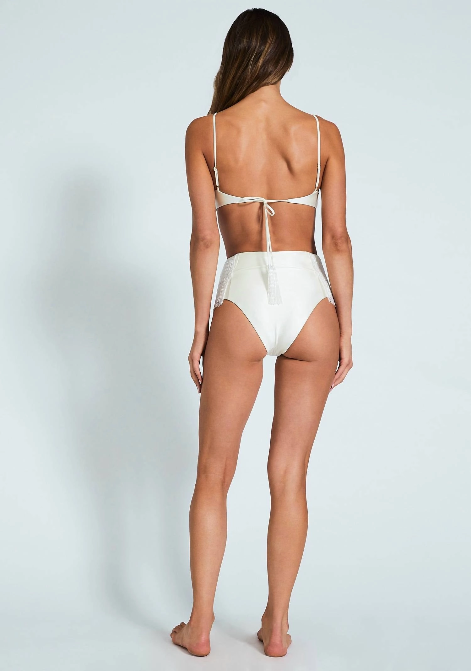 Vivienne Bikini Bottom In Off-White Satin