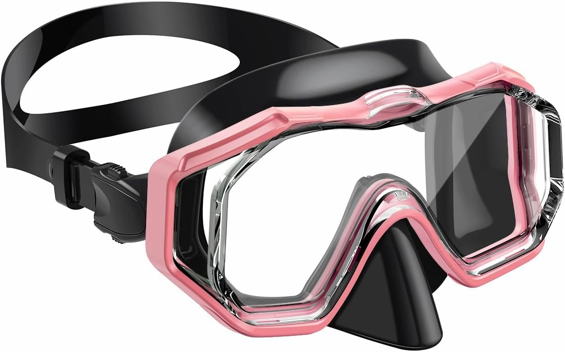 W WSTOO Swim Goggles with Nose Cover,Latest HD 3-Window Wide Vision Lens Snorkel Mask Anti-Fog&Leak for Adults Youth and Kids Swimming Snorkeling Diving