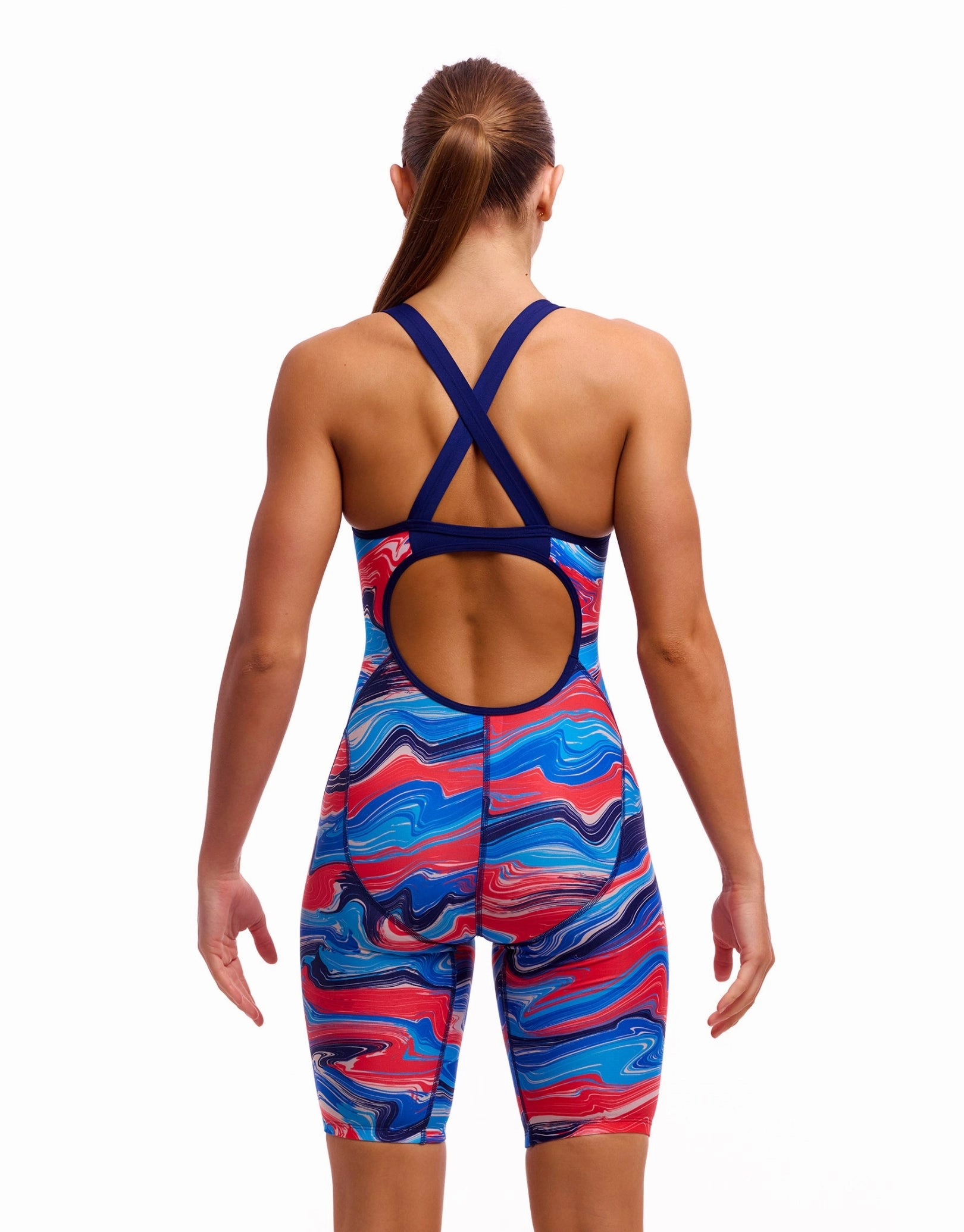Wave Craze Fast Legs Legsuit - Blue/Red