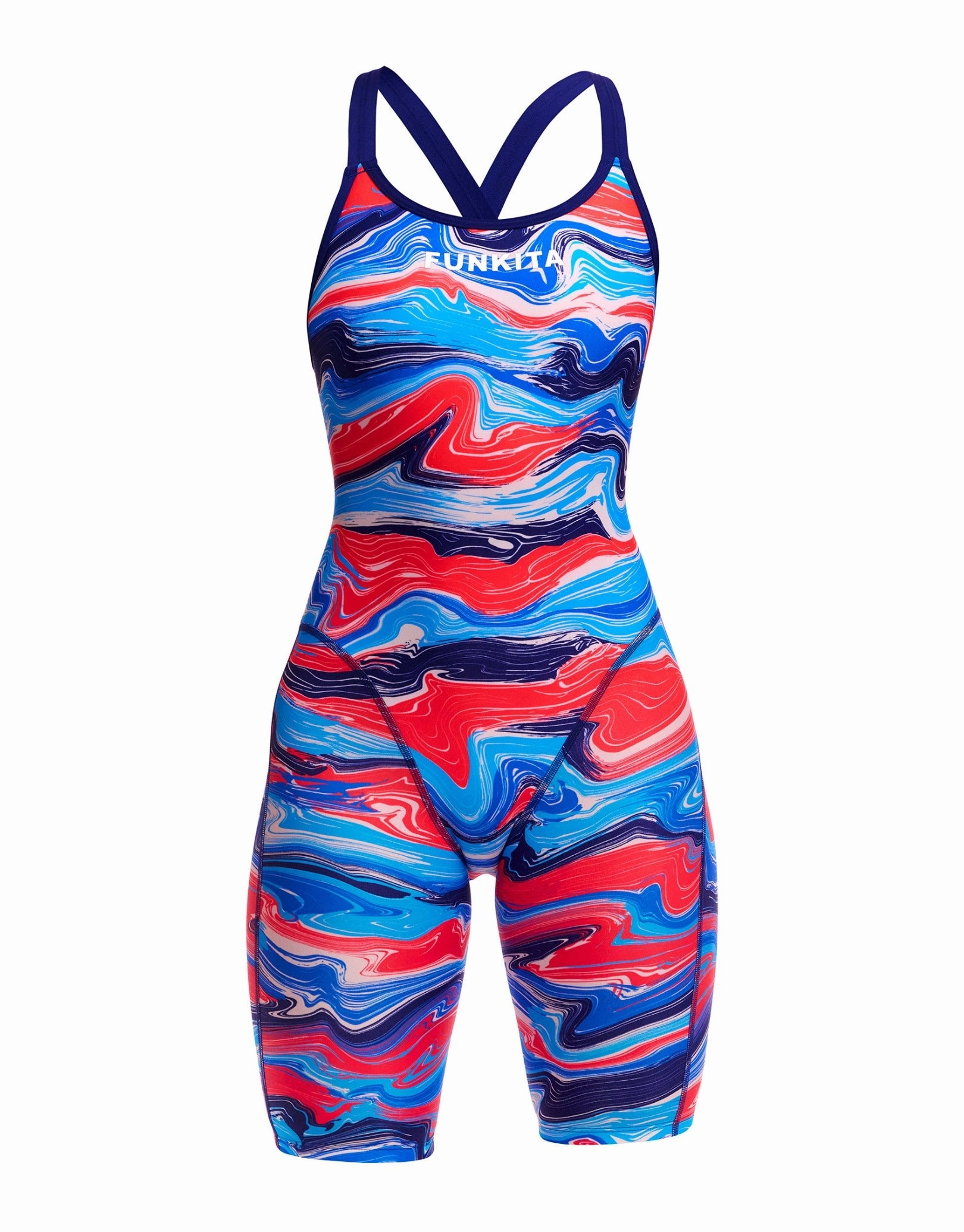 Wave Craze Fast Legs Legsuit - Blue/Red