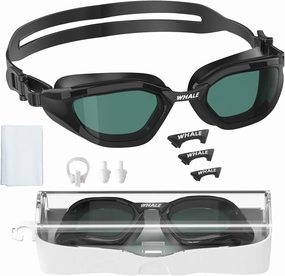 Whale Adult Swimming Goggles - 100% UV and Anti-fog - Ultra Soft Silicone Seal for Men/Ladies