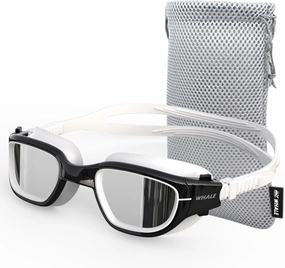 Whale Polarized Swim Goggles, GE Anti-Fog Anti-UV Protection No Leaking Swimming Pool Goggles for Men, Women, and Youth