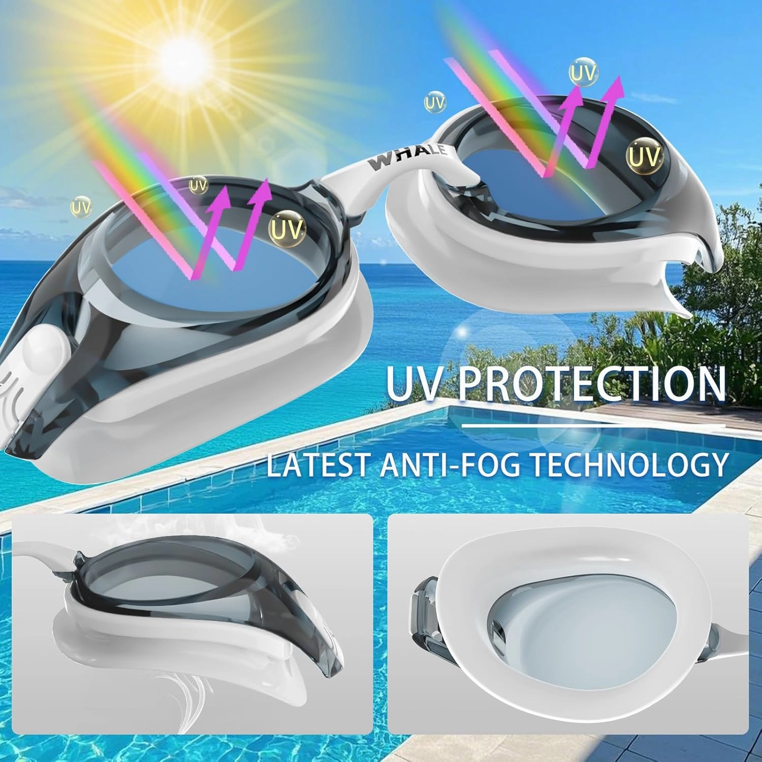 Whale swim goggles HD Anti-fog Swimming Goggles Adults/Youths Both Suitable