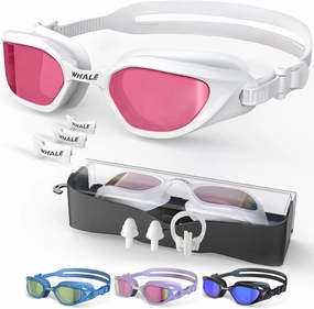 Whale Swimming Goggles Polarized Swim Goggles UV400 Anti-fog Suitable for Adults and Teenagers