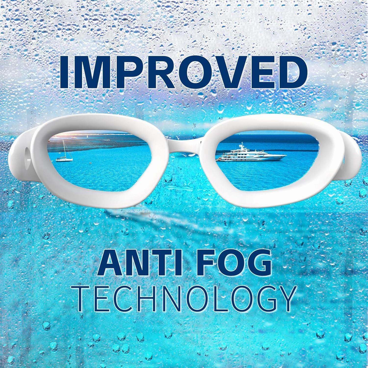 Whale Swimming Goggles Polarized Swim Goggles UV400 Anti-fog Suitable for Adults and Teenagers