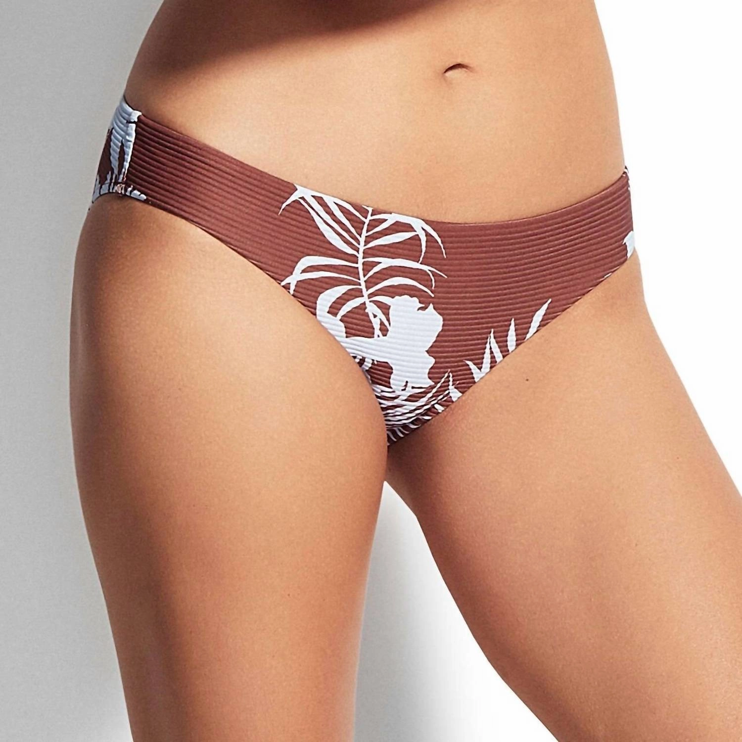 Wild Tropics Hipster Bikini Bottom In Amber