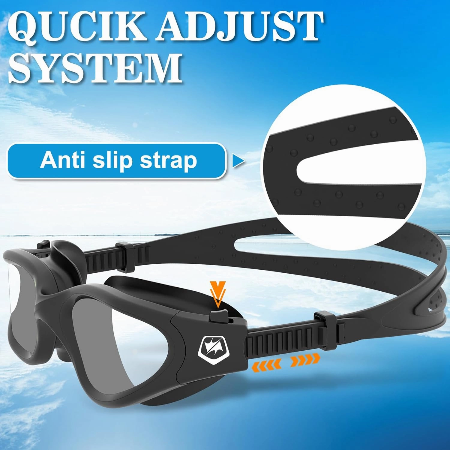 WIN.MAX Polarized Swimming Goggles Swim Pool Goggles Anti Fog Anti UV No Leakage Clear Vision for Men Women Adults Teenagers