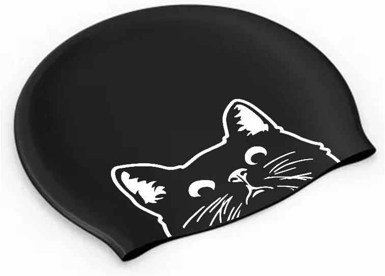 WIRESTER Adult Swim Cap, Durable Silicone Swimming Cap for Men Women, Waterproof Comfortable Swim Hat Bathing Cap for Short Medium Long Hairs