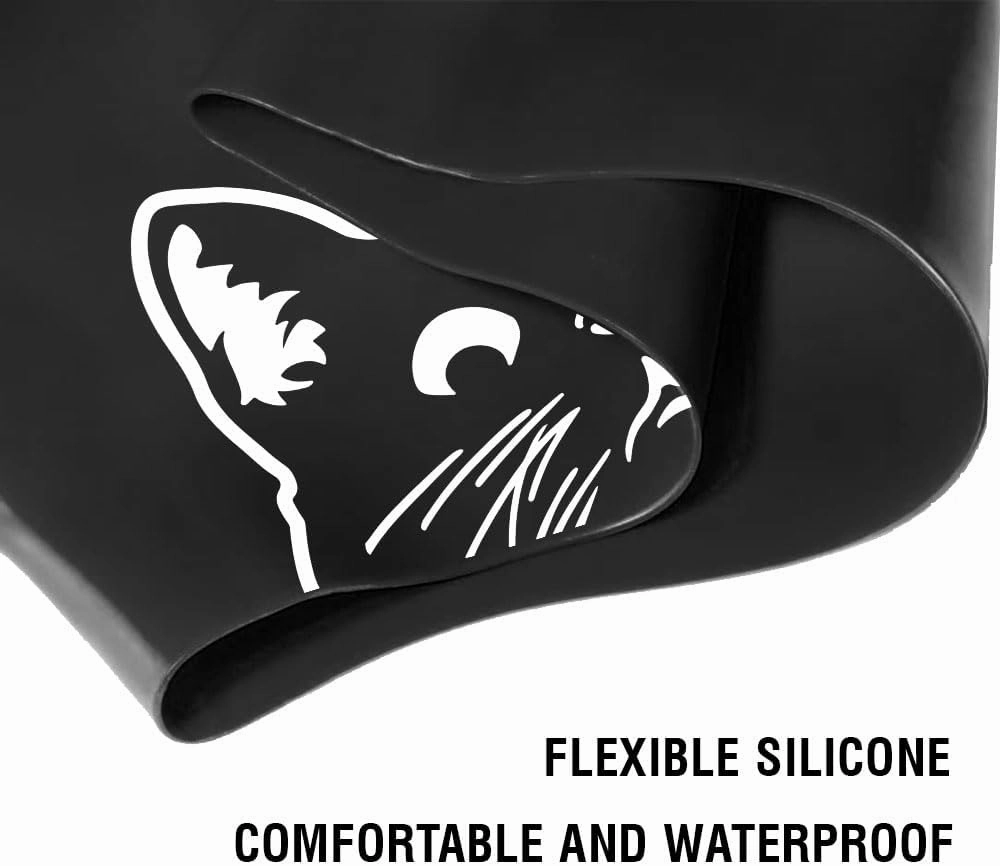 WIRESTER Adult Swim Cap, Durable Silicone Swimming Cap for Men Women, Waterproof Comfortable Swim Hat Bathing Cap for Short Medium Long Hairs