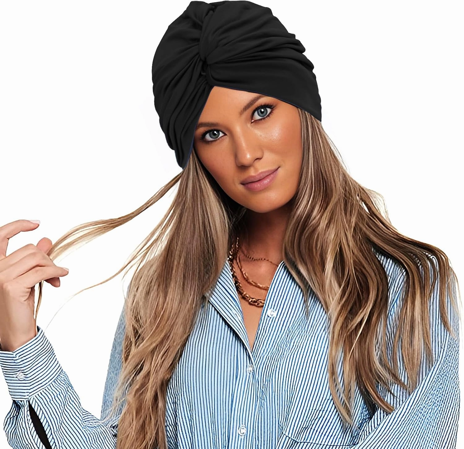 Women Bathing Caps Bathing Turban Swim Caps Long Short Hair Swimming Polyester Pleated for Ladies Soft Beanie Cap Ear Protection Swimmers Swimming Cap Hat Non-Waterproof