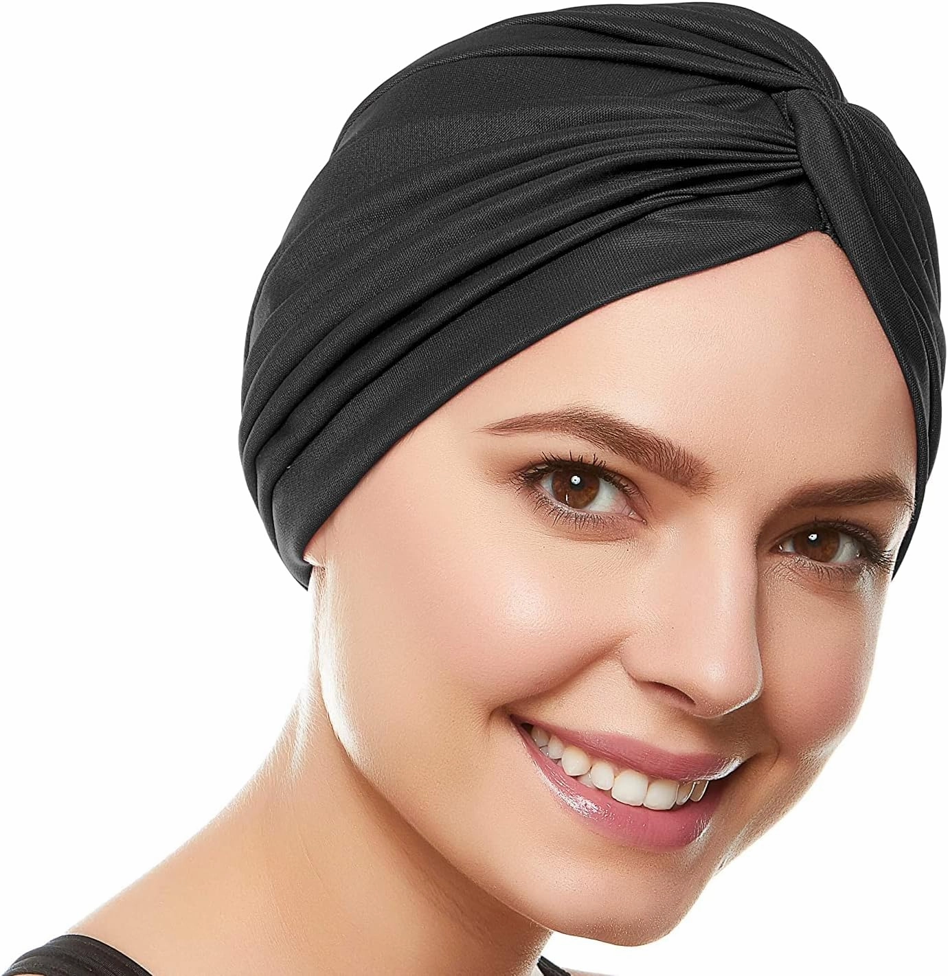 Women Bathing Caps Bathing Turban Swim Caps Long Short Hair Swimming Polyester Pleated for Ladies Soft Beanie Cap Ear Protection Swimmers Swimming Cap Hat Non-Waterproof