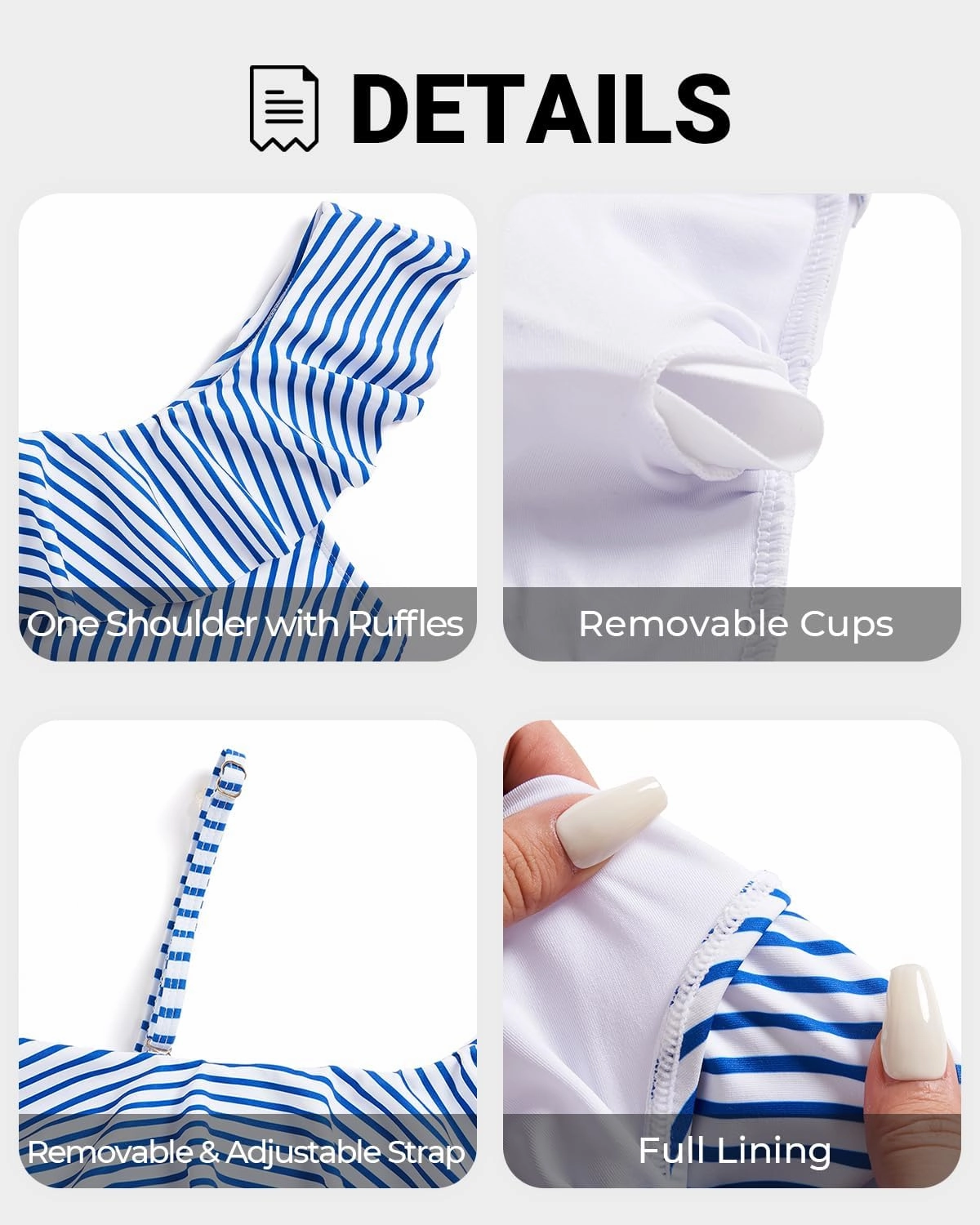 Women One Piece Cutout Swimsuits - One Shoulder Ruffle Cut Out Bathing Suit Swimwear Monokini 2025