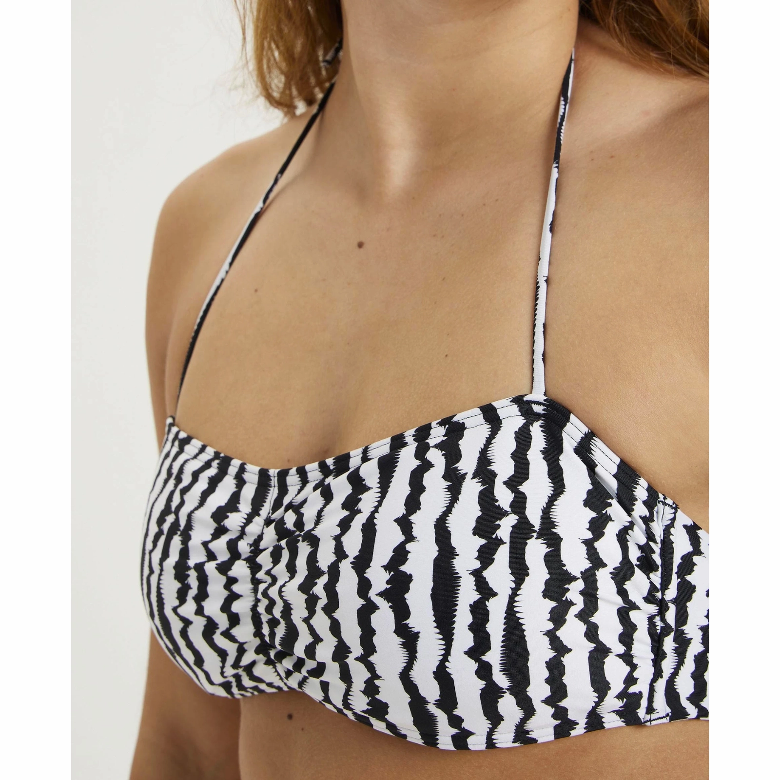 WOMEN'S BANDEAU BIKINI ALLOVER - BLACK/MULTI