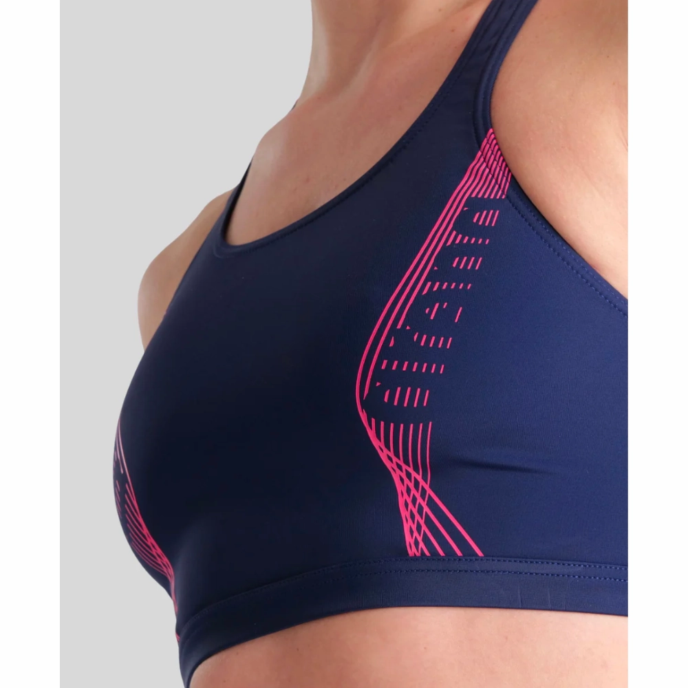 WOMEN'S BIKINI ENERGY BACK GRAPHIC - NAVY/FREAK ROSE