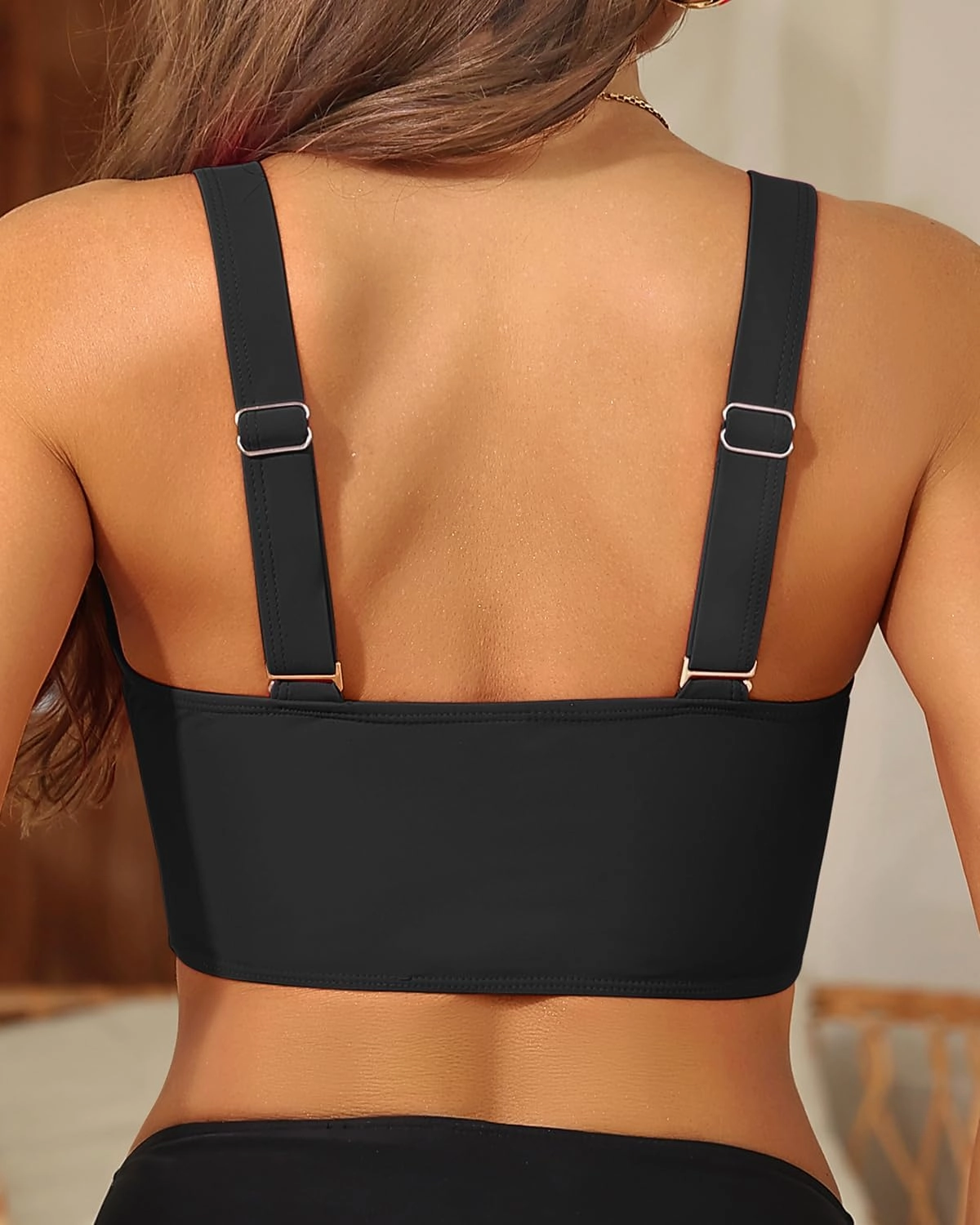 Women's Bikini Top - Supportive Swimsuit for Large Bust - 2025 Cut Out Twist Swim Top