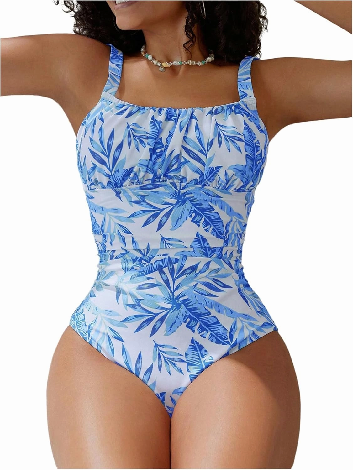 Women's Boho Floral Print One Piece Swimsuit Y2K Bathing Suits Swimwear Beachwear