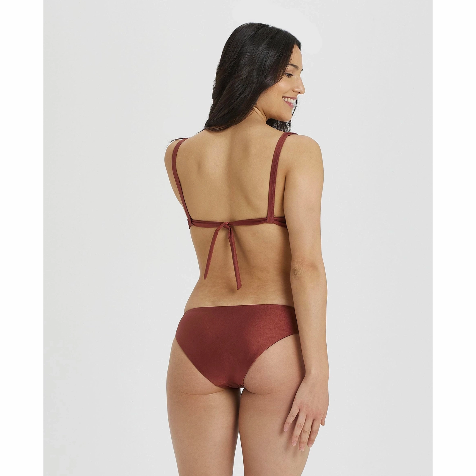 WOMEN'S BRALETTE BIKINI SOLID - BURNT