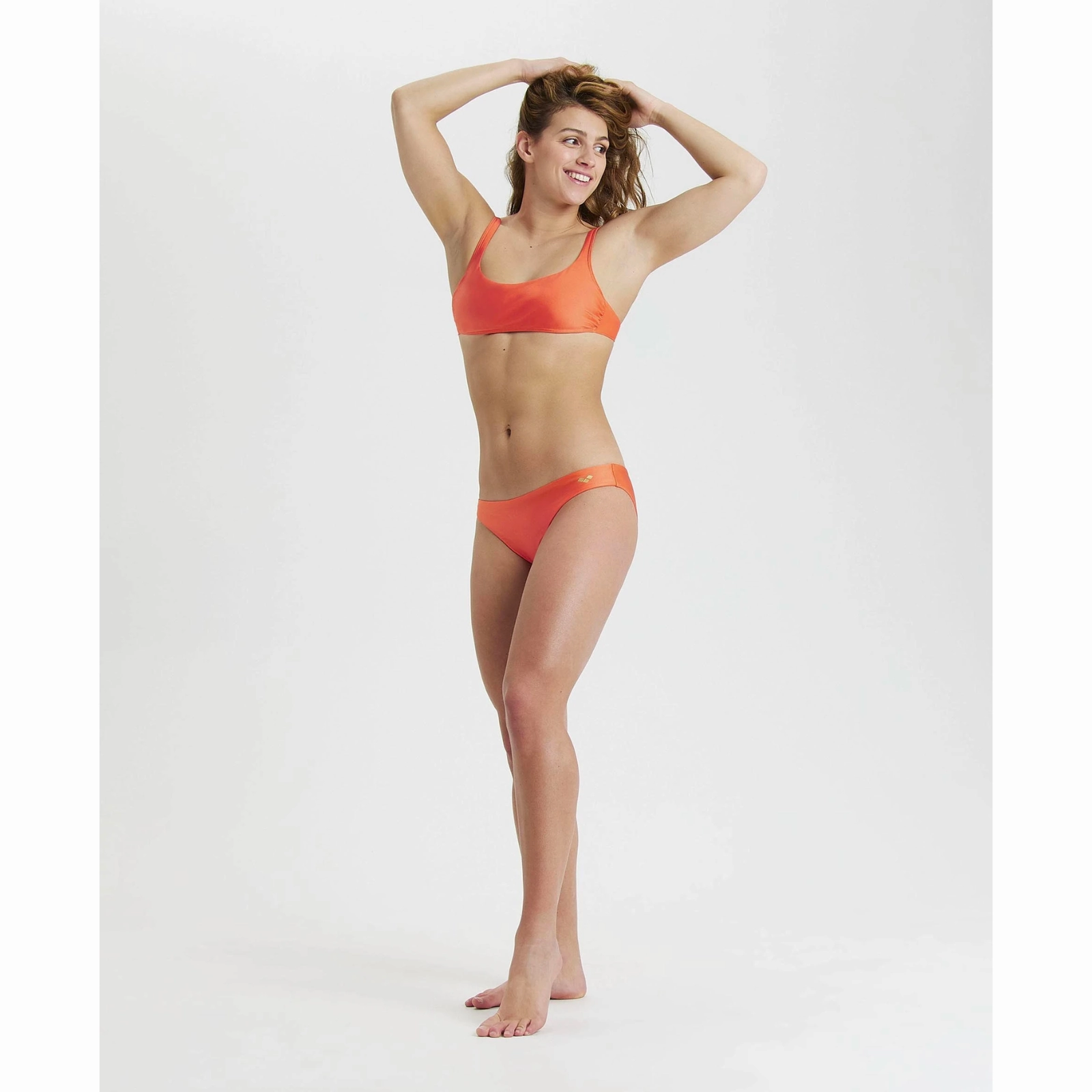 WOMEN'S BRALETTE BIKINI SOLID - CORAL