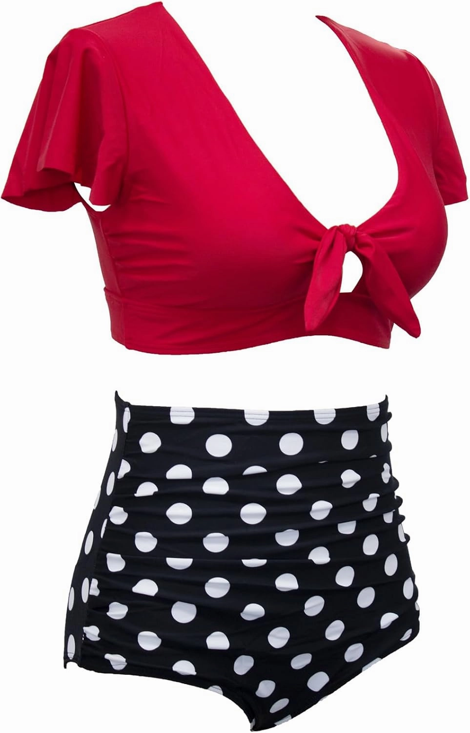 Women's Floral Halter High Waist Bikini Swimsuit Floral Printing Bathing Suits 2 Pieces