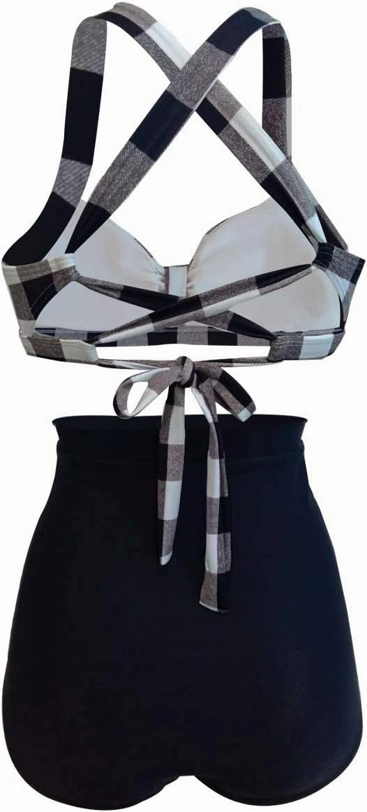 Women's Floral Halter High Waist Bikini Swimsuit Floral Printing Bathing Suits 2 Pieces