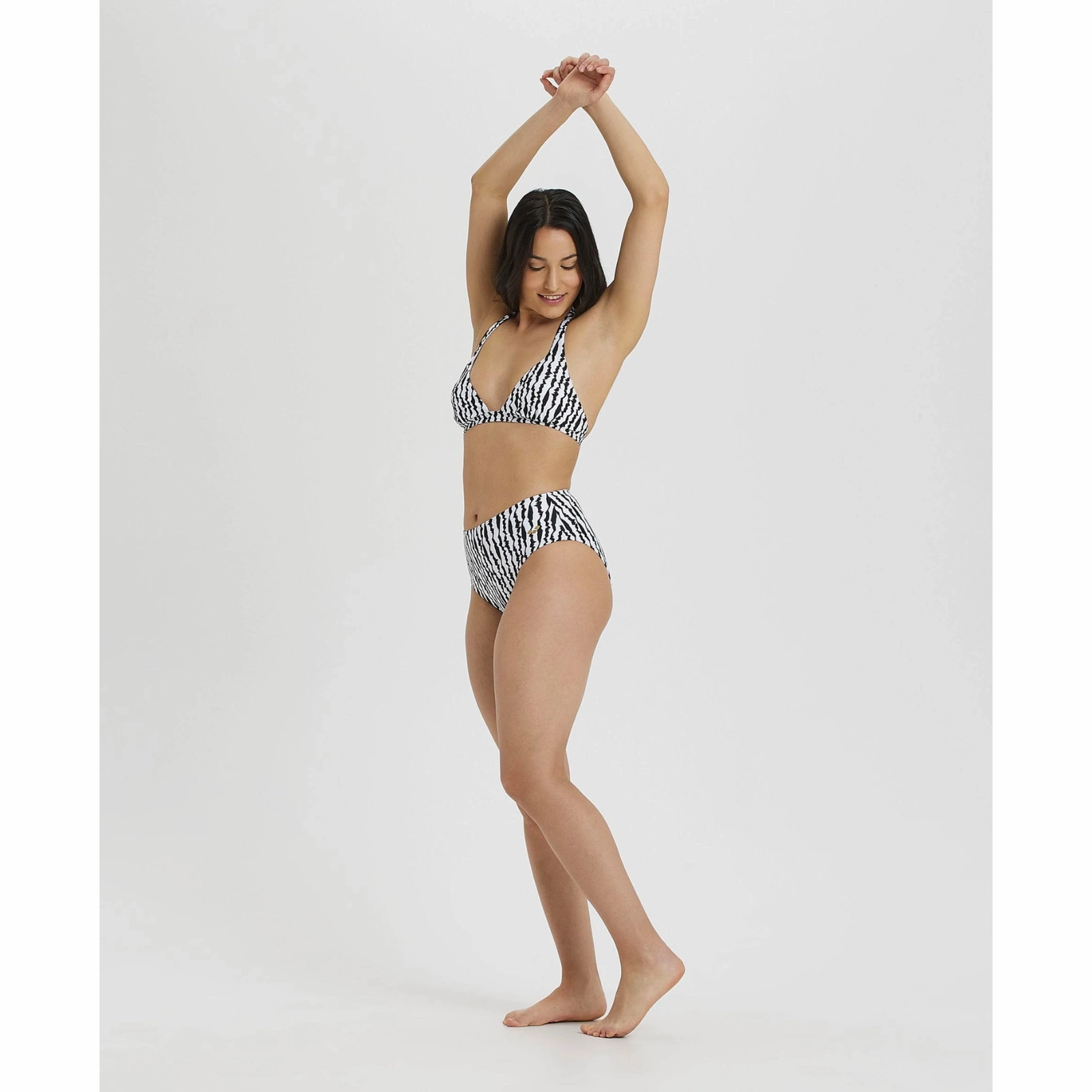 WOMEN'S HALTERNECK BIKINI ALLOVER - BLACK/MULTI