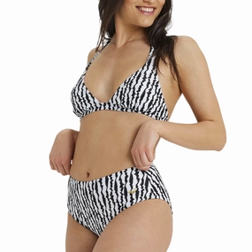 WOMEN'S HALTERNECK BIKINI ALLOVER - BLACK/MULTI