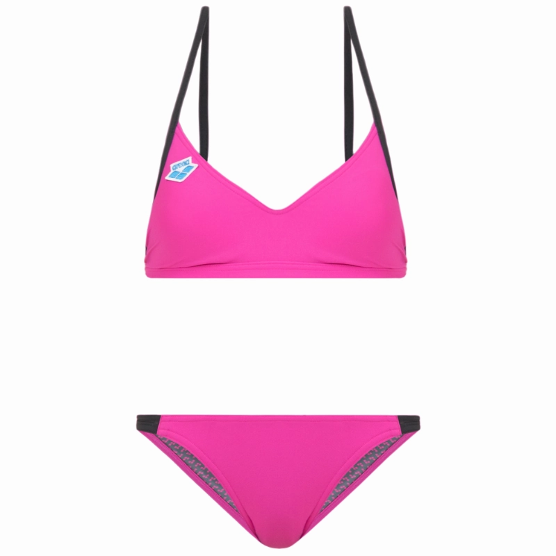 WOMEN'S ICONS TRIANGLE BIKINI - PINK FLAMBE