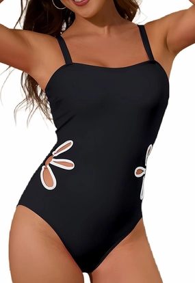Women's One Piece Swimsuits Cutout High Waisted Tummy Control Bathing Suit 1 Piece Swimsuit