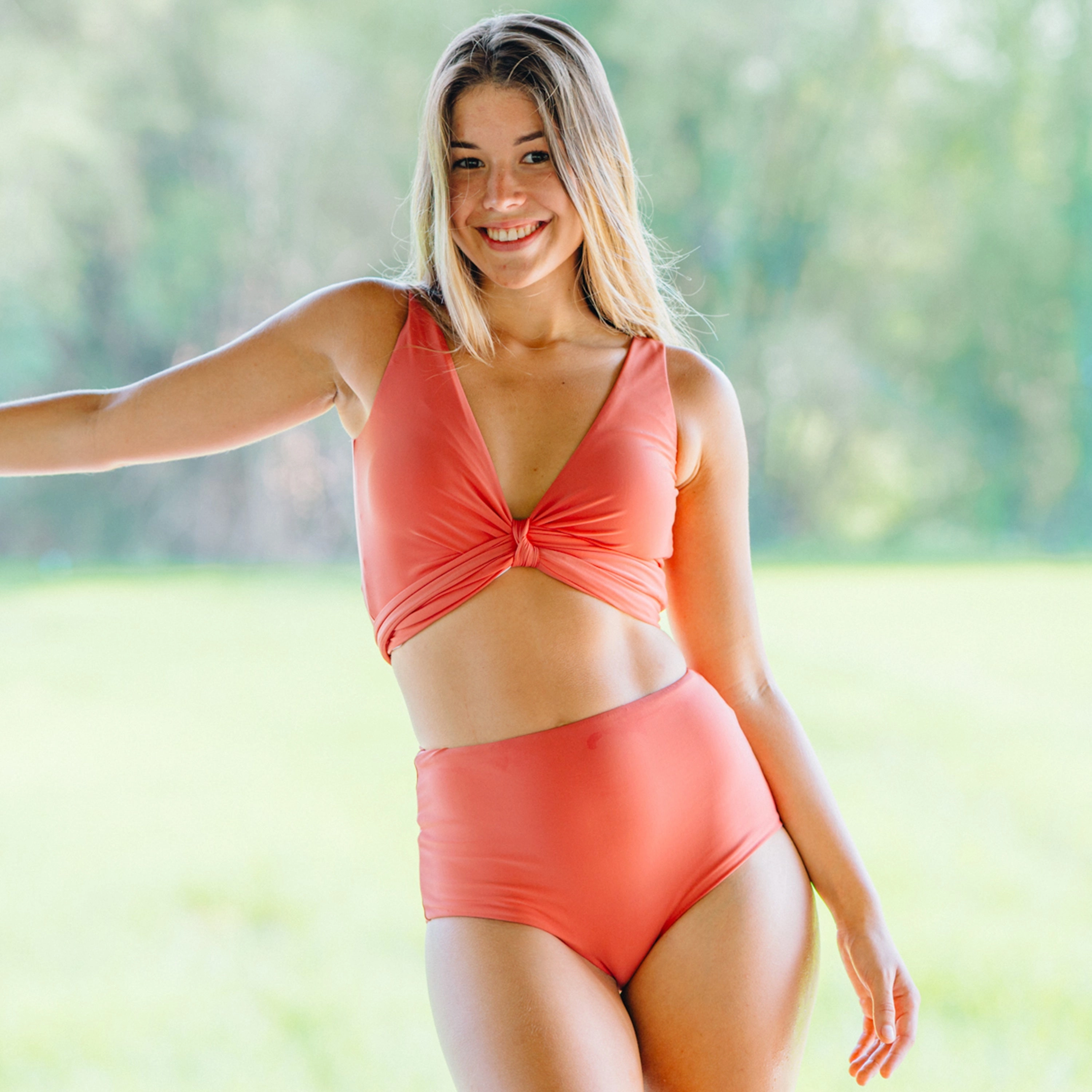 Women's Plus Emery Wrap Swim Top With Removable Cups & Bikini Bottom