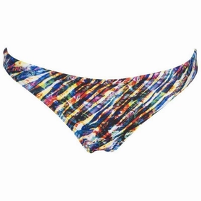 WOMEN'S REAL BRIEF BIKINI BOTTOM - BLACK MULTI/BLACK