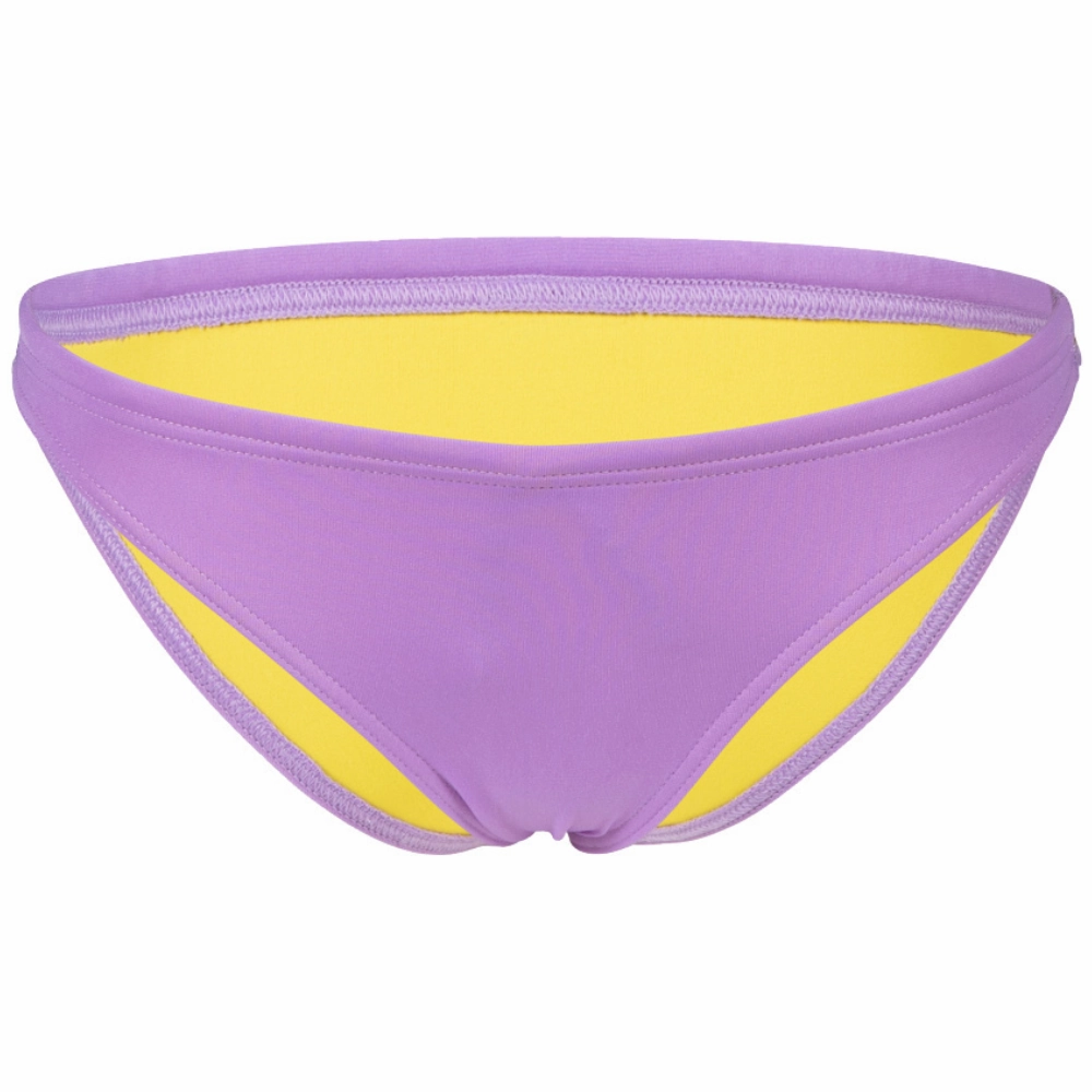 WOMEN'S REAL BRIEF BIKINI BOTTOM - LAVANDA/YELLOW STAR