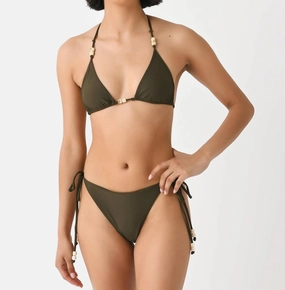 Women's Uma Bikini Top In Khaki