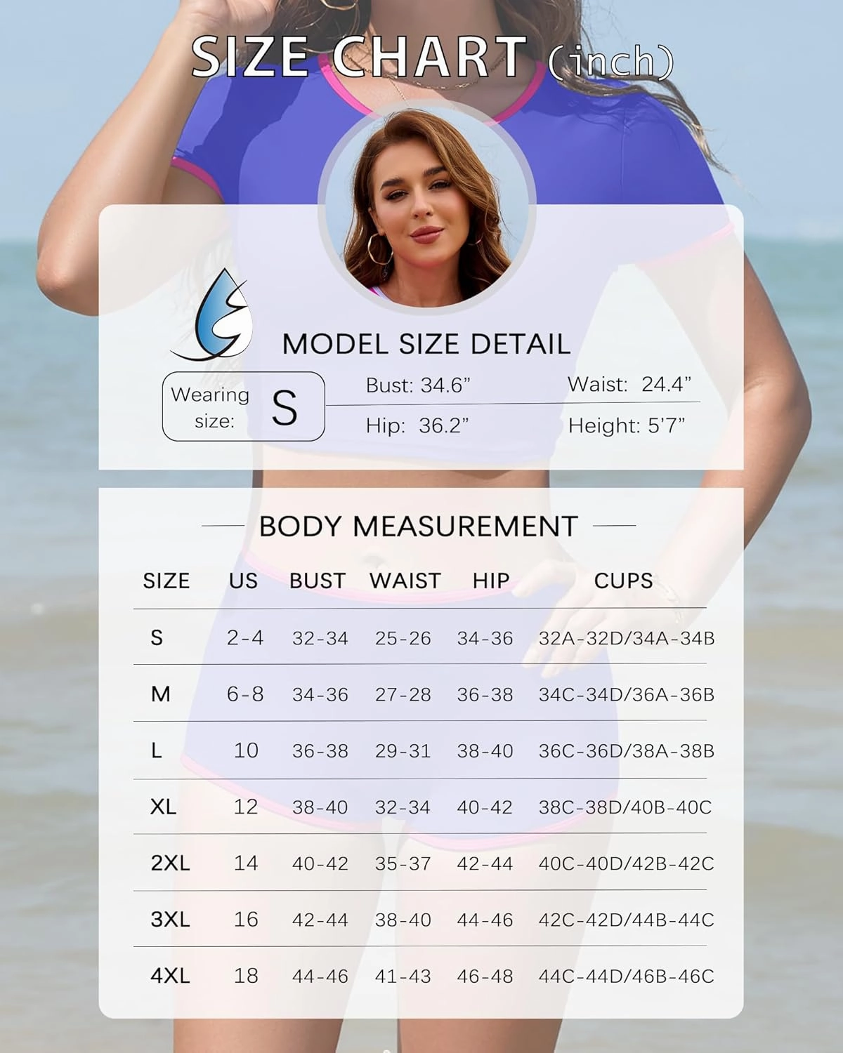 Women Sporty Tummy Control Swimsuit Color Block High Waisted Bikini Set Two Piece Bathing Suit Full Coverage Shorts