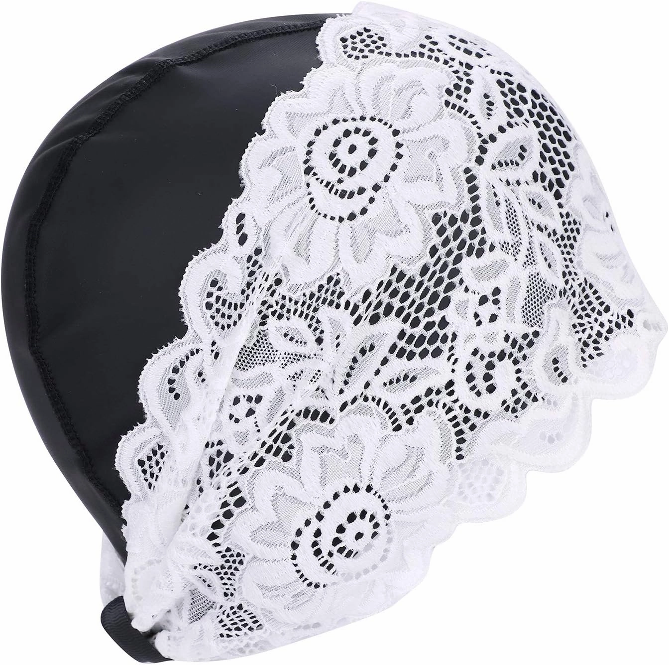 Women Swimming Cap Swim Cap for Girl Ladies Extra Large Swim Cap Bathing Cap Elastic Bath Cap Vintage Swim Cap Long Short Hair Lace Flower Beach Hat Swim Cap Cover Ear Hair Dry Swim Cap No Waterproof