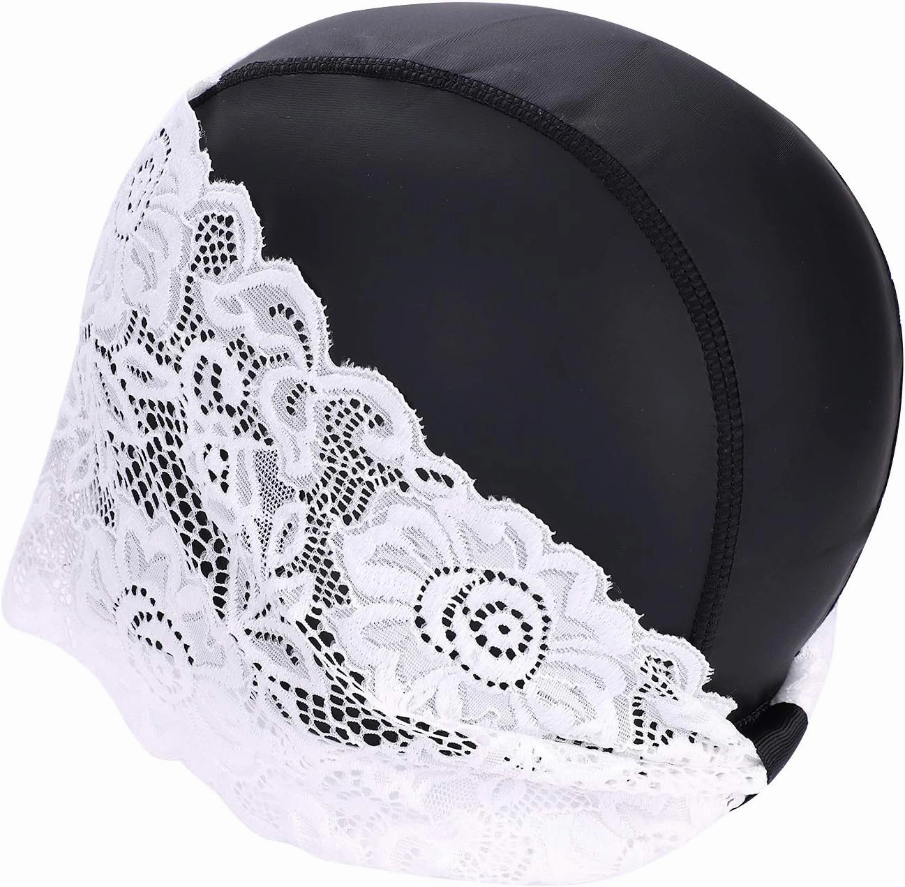 Women Swimming Cap Swim Cap for Girl Ladies Extra Large Swim Cap Bathing Cap Elastic Bath Cap Vintage Swim Cap Long Short Hair Lace Flower Beach Hat Swim Cap Cover Ear Hair Dry Swim Cap No Waterproof